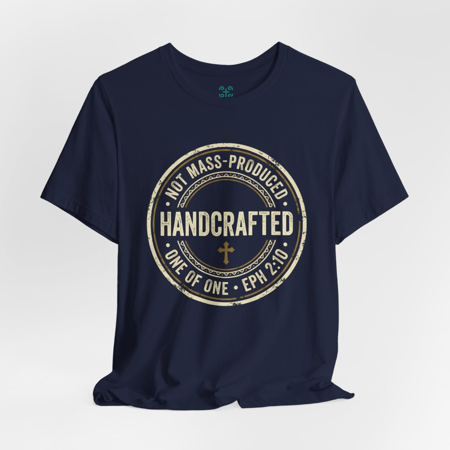 Handcrafted Badge T-Shirt | Christian Ephesians 2:10 Scripture Tee