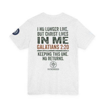 Co-Piloted By God tee | Christian scripture Galatians 2:20 t-shirt, wings emblem