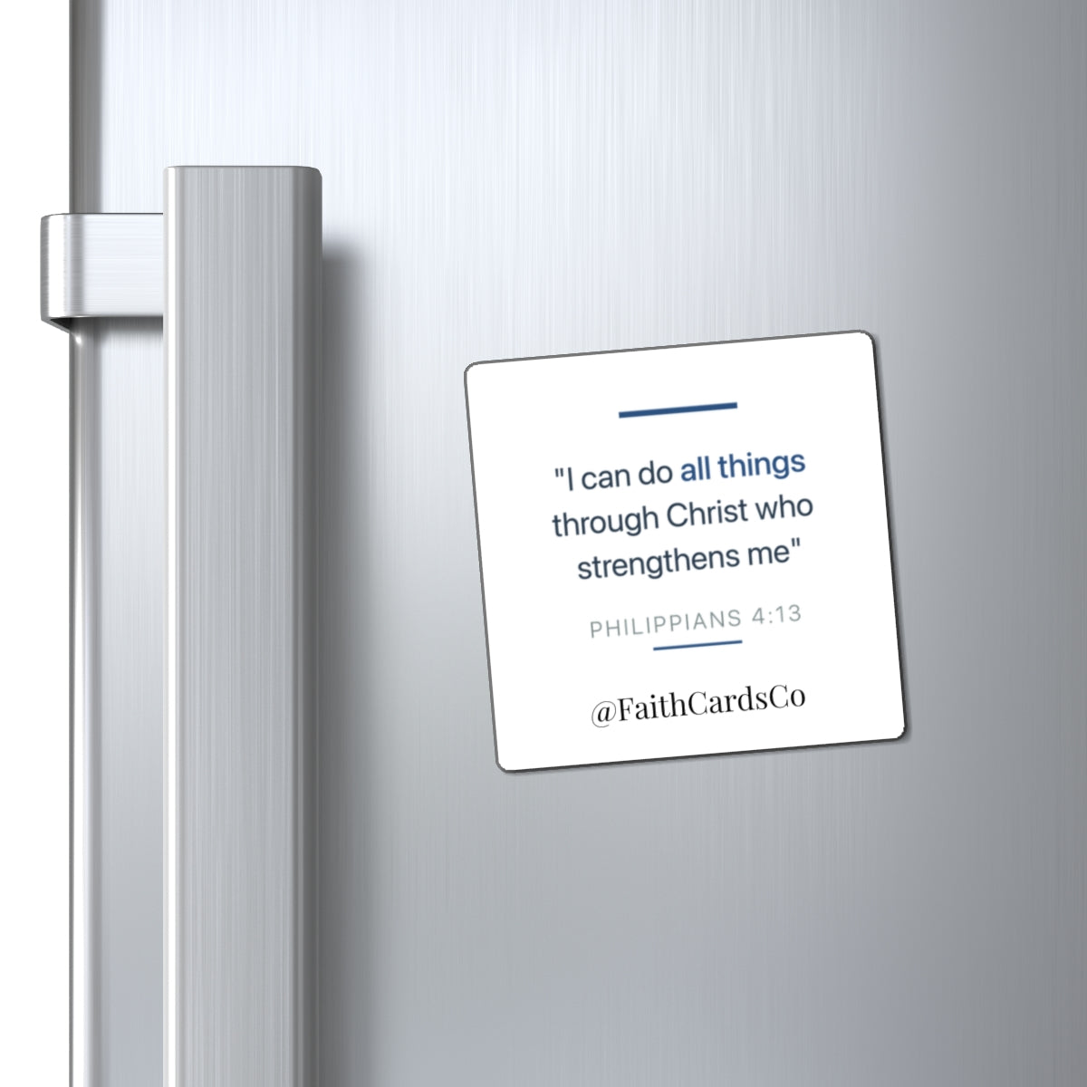 Gift of Strength in Christ Philippians 4:13 Scripture Magnets, Christian Fridge Magnet Set