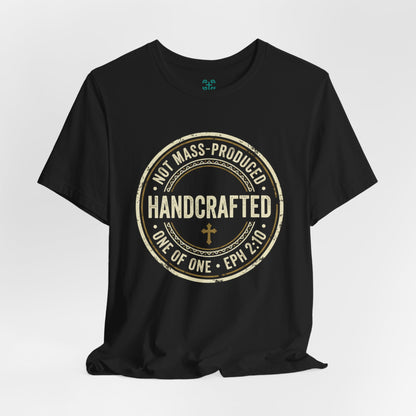 Handcrafted Badge T-Shirt | Christian Ephesians 2:10 Scripture Tee