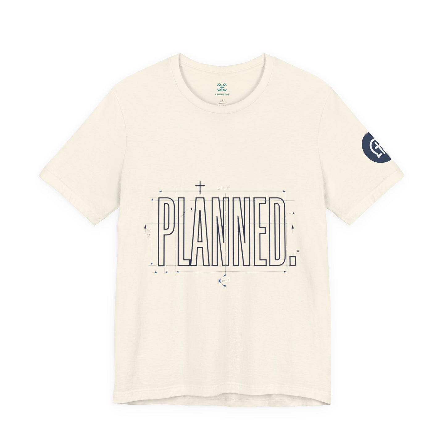 Planned Typography Tee | Christian Scripture Jeremiah 1:5 Shirt