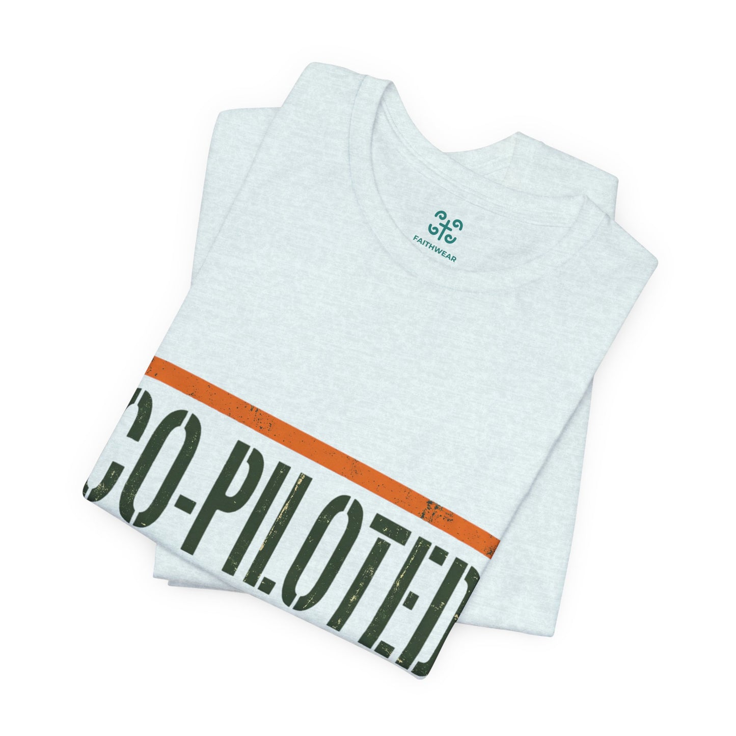 Co-Piloted By God tee | Christian scripture Galatians 2:20 t-shirt, wings emblem