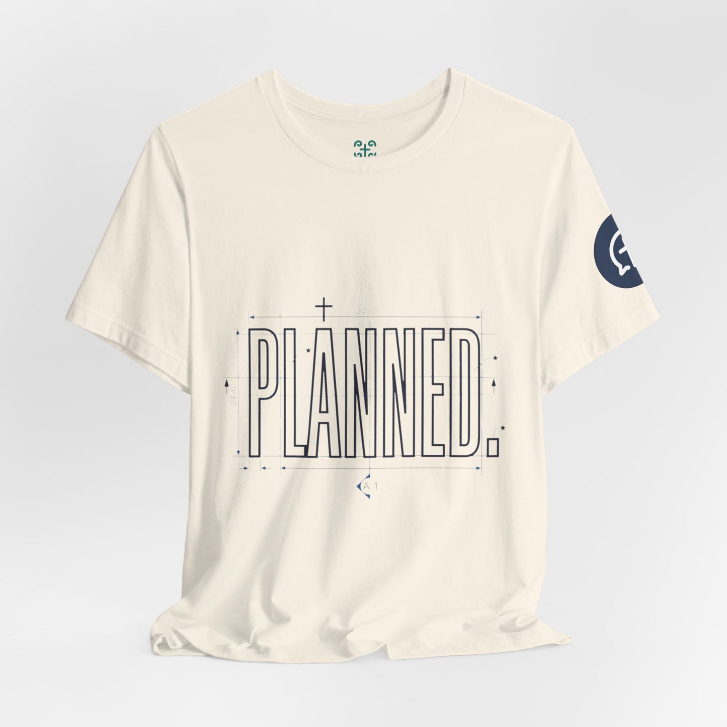 Planned Typography Tee | Christian Scripture Jeremiah 1:5 Shirt