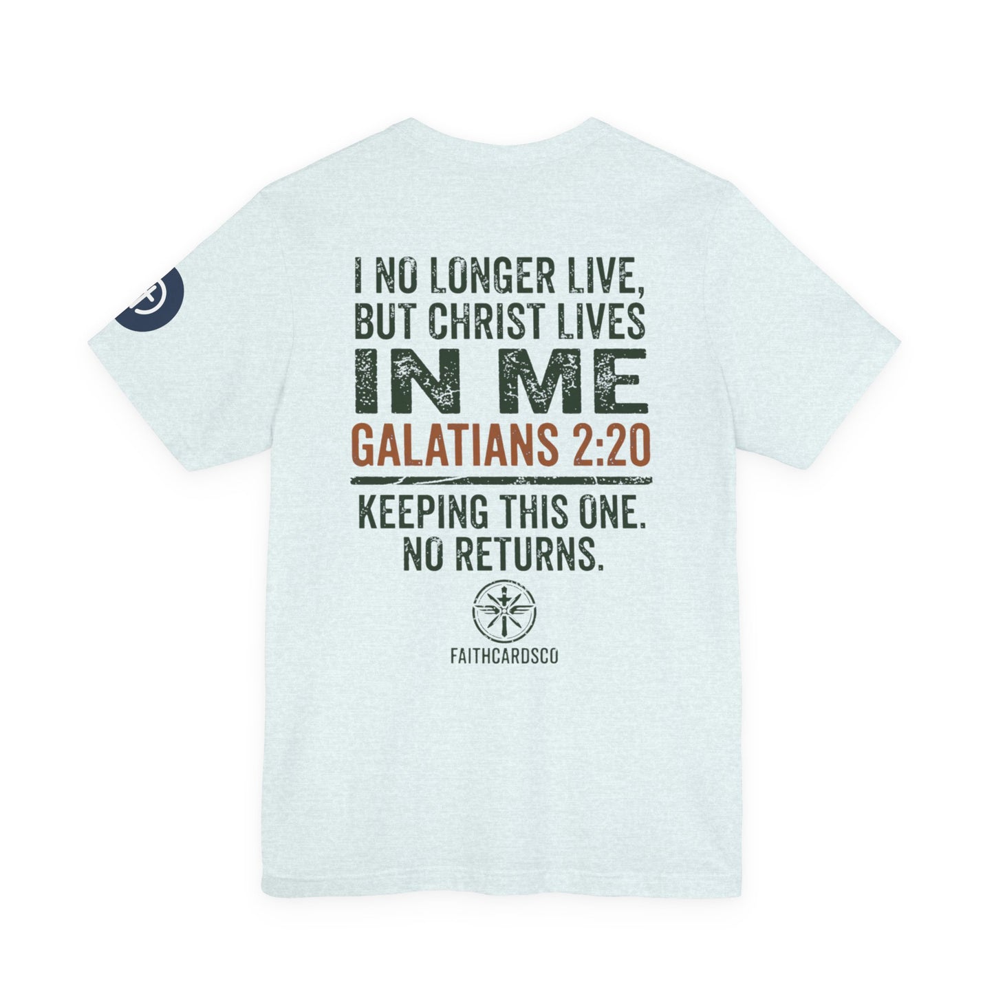Co-Piloted By God tee | Christian scripture Galatians 2:20 t-shirt, wings emblem