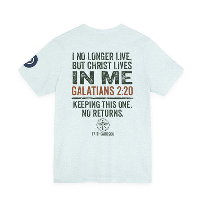 Co-Piloted By God tee | Christian scripture Galatians 2:20 t-shirt, wings emblem