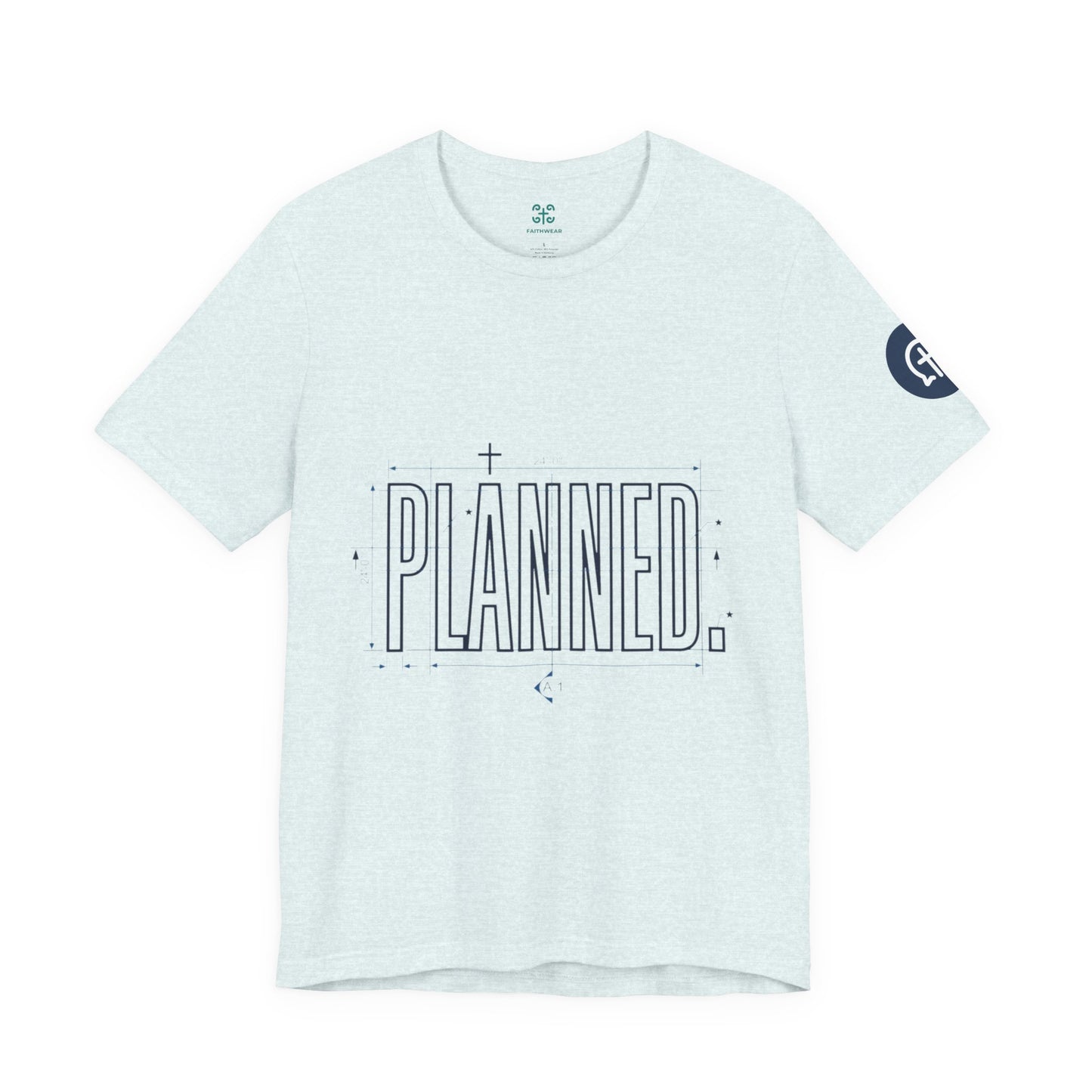 Planned Typography Tee | Christian Scripture Jeremiah 1:5 Shirt