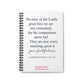 Christian Spiral Notebook Journal - Lamentations 3:22-23 Encouraging Gift, Daily Devotional, Inspirational Scripture, Faith-Based