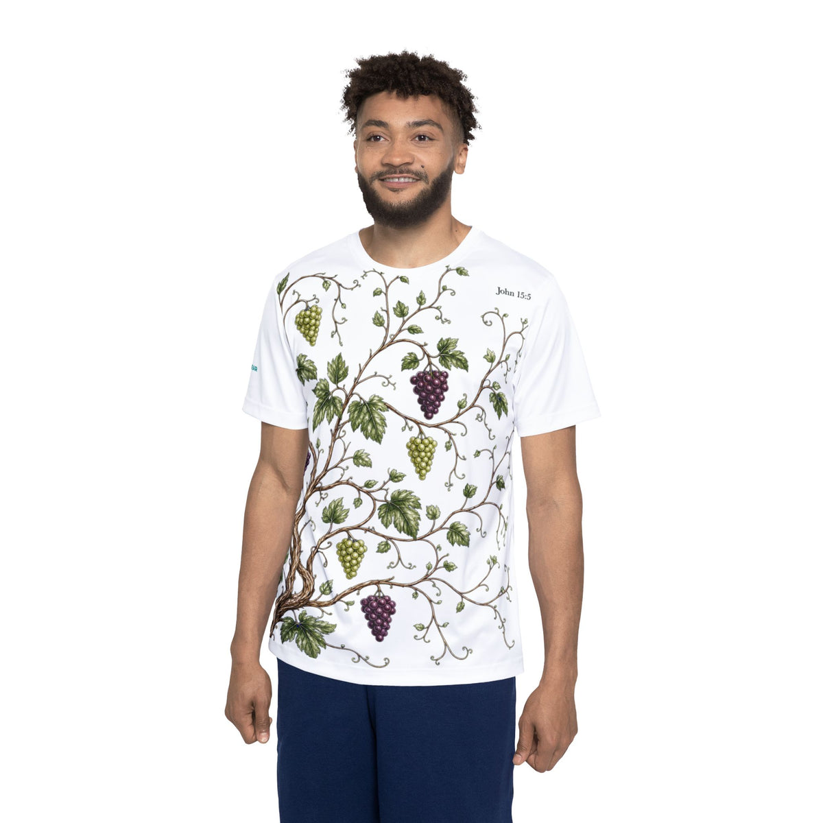 John 15:5 Abide in Me Grape Vine Sports Jersey