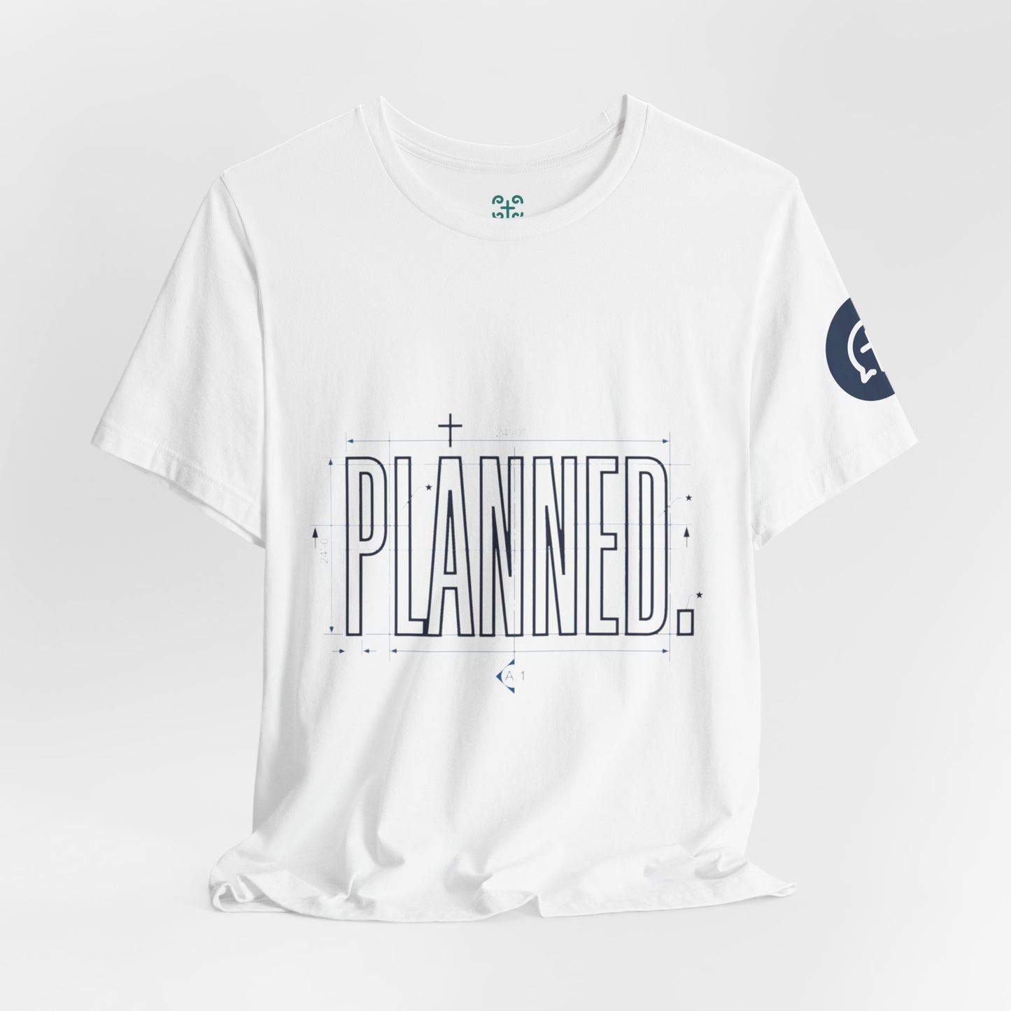 Planned Typography Tee | Christian Scripture Jeremiah 1:5 Shirt