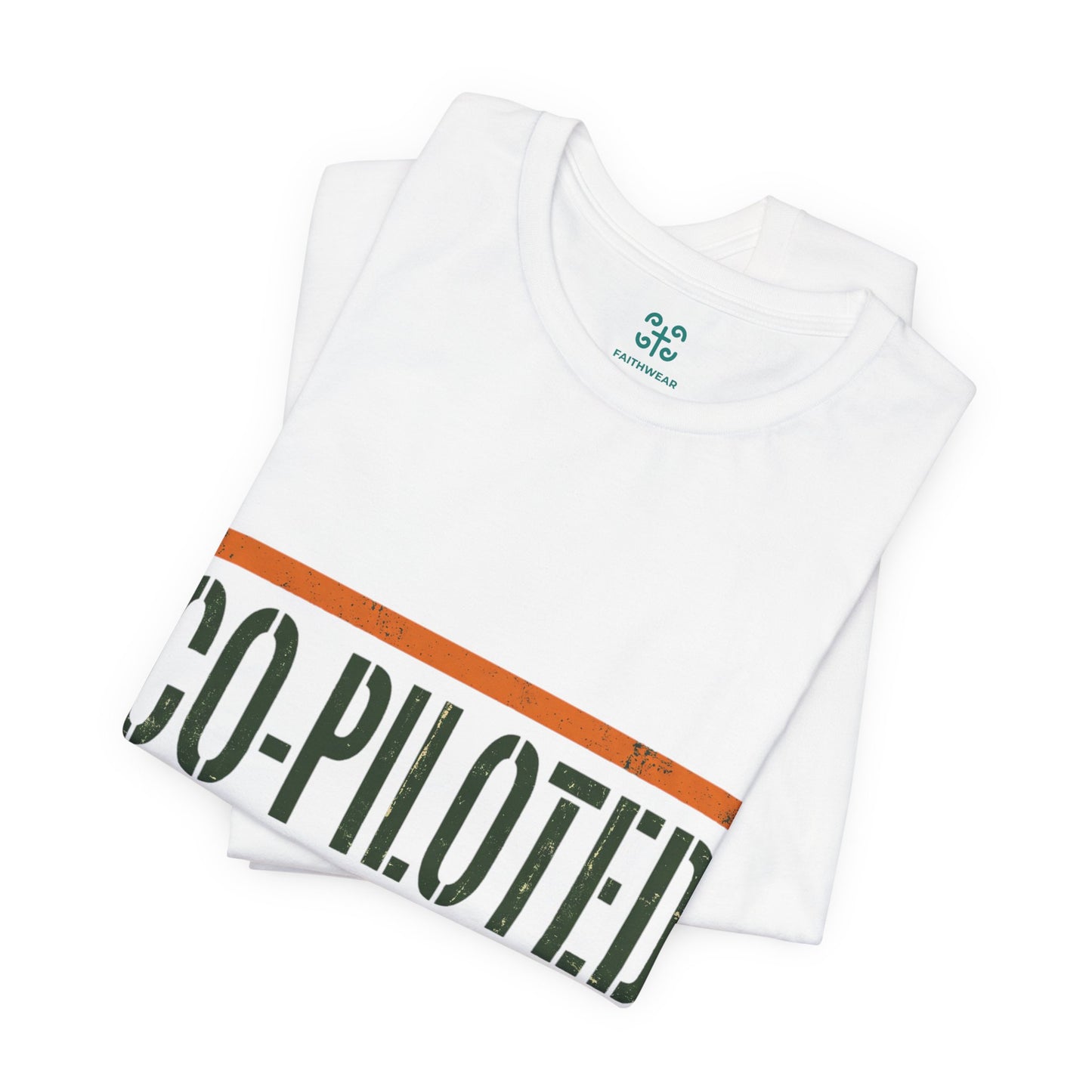 Co-Piloted By God tee | Christian scripture Galatians 2:20 t-shirt, wings emblem