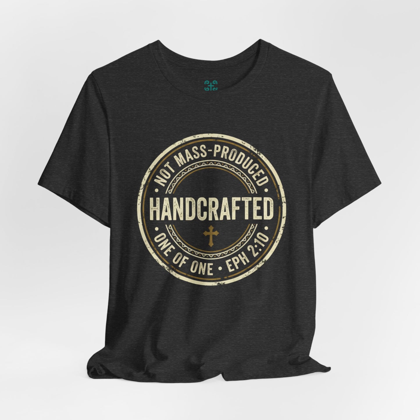 Handcrafted Badge T-Shirt | Christian Ephesians 2:10 Scripture Tee
