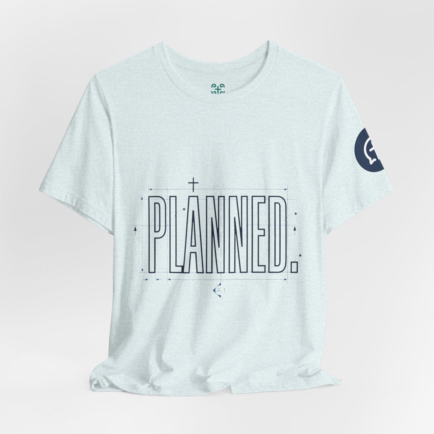 Planned Typography Tee | Christian Scripture Jeremiah 1:5 Shirt