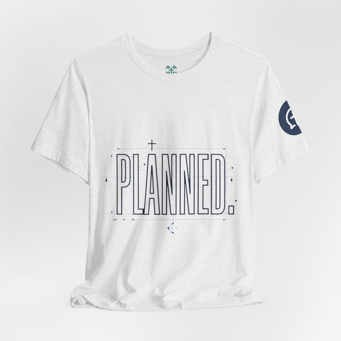 Planned Typography Tee | Christian Scripture Jeremiah 1:5 Shirt