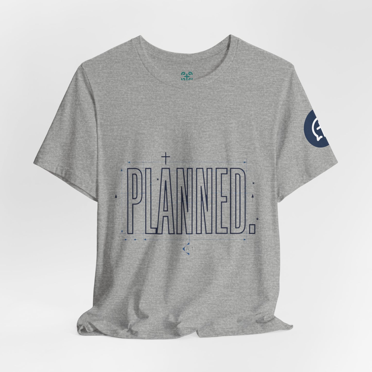 Planned Typography Tee | Christian Scripture Jeremiah 1:5 Shirt